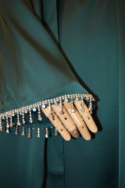 Silky Abaya with Beaded Design