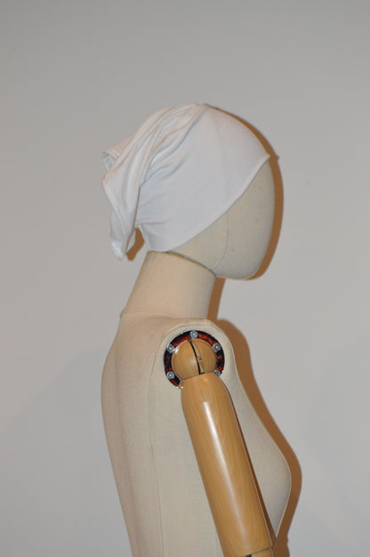 White Open Hijab Undercap