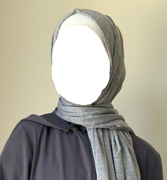 Grey Jersey HijabGrey Jersey HijabQween Modest