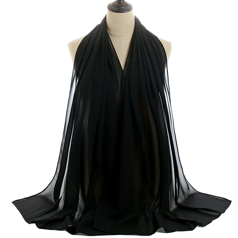 Black Chiffon HijabBlack Chiffon HijabQween Modest