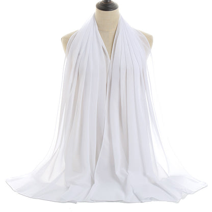 White Chiffon HijabWhite Chiffon HijabQween Modest